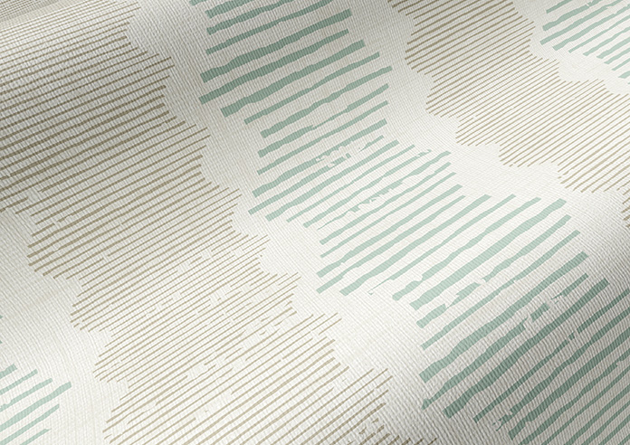 Zig Zag Stripe, Green Seaglass - Twist&Fit Roller Blind - Image 4